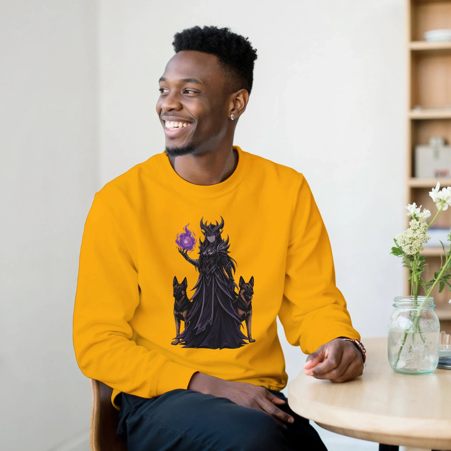 Sweat-shirt adulte unisexe classique ras du cou jaune Fantastique Malinois