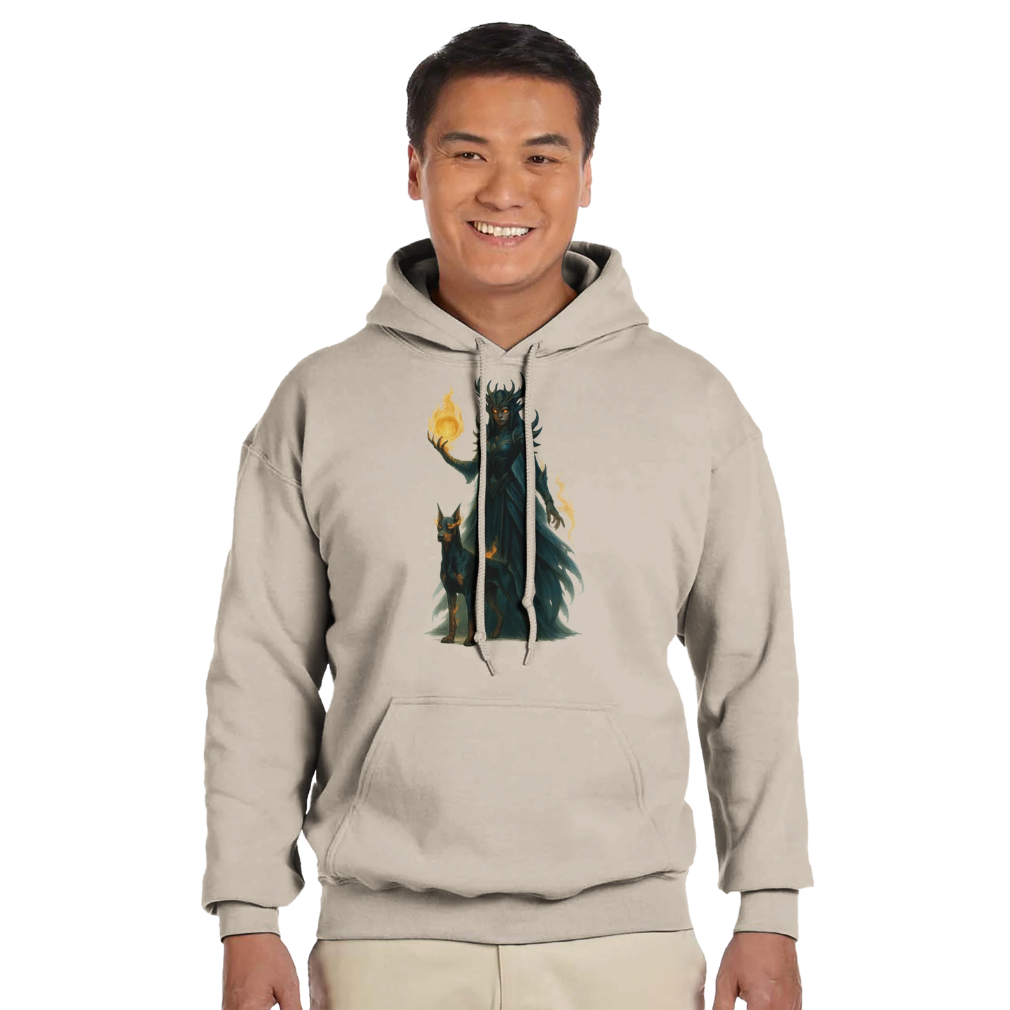 Sweat à capuche adulte unisexe classique beige Fantastique Dobermann