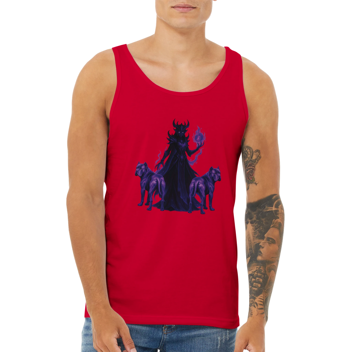 Débardeur adulte unisexe premium rouge fantastique Cane Corso