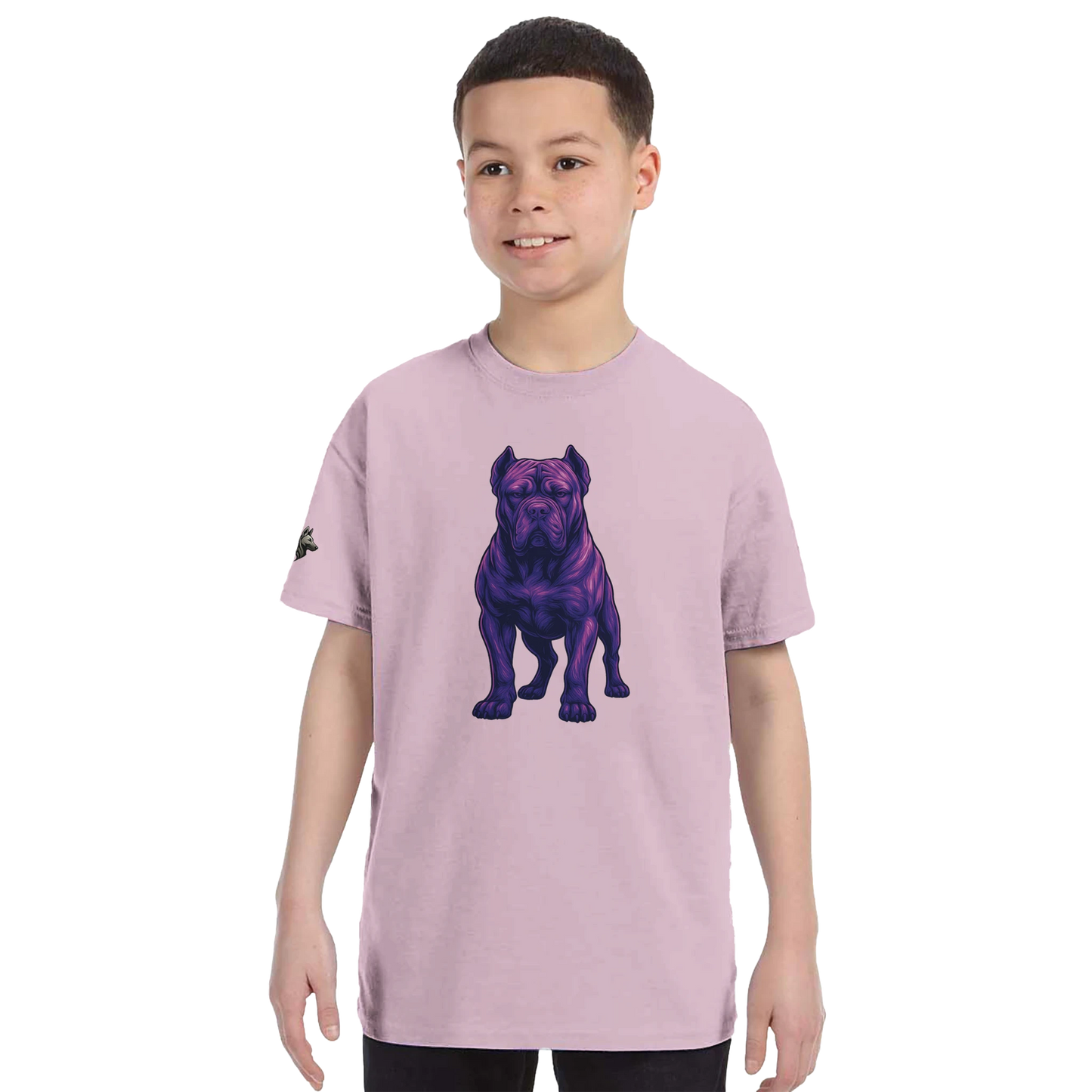T-shirt enfant unisexe classique ras du cou rose Cane Corso
