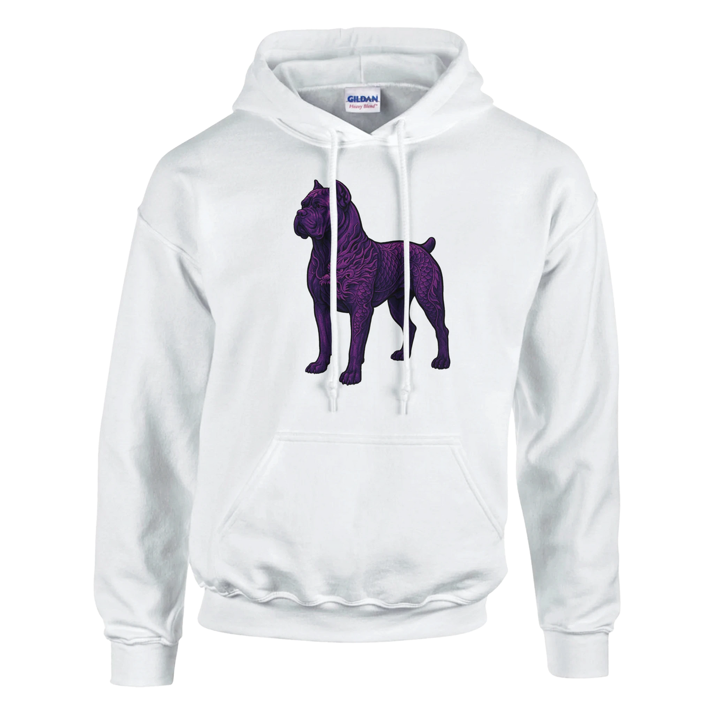 Sweat à capuche adulte unisexe classique blanc Dragon Cane Corso