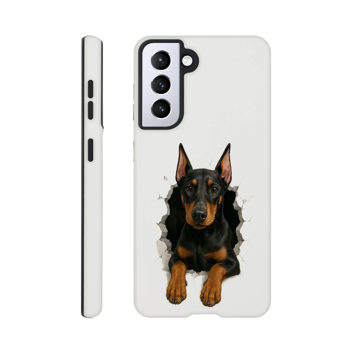 Coque résistante pour Samsung Galaxy S Dobermann trou mur
