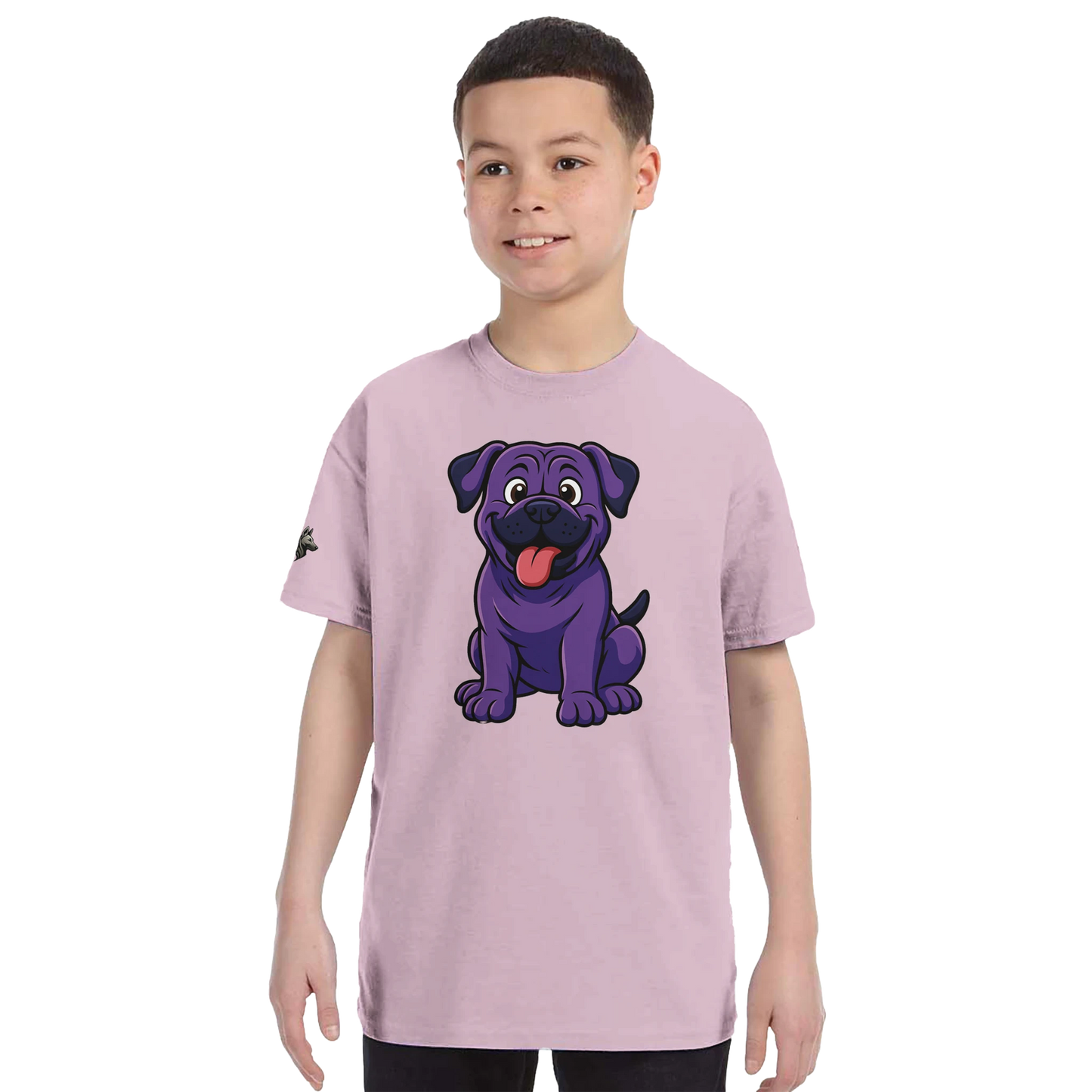 T-shirt enfant unisexe classique ras du cou rose Cane Corso humour