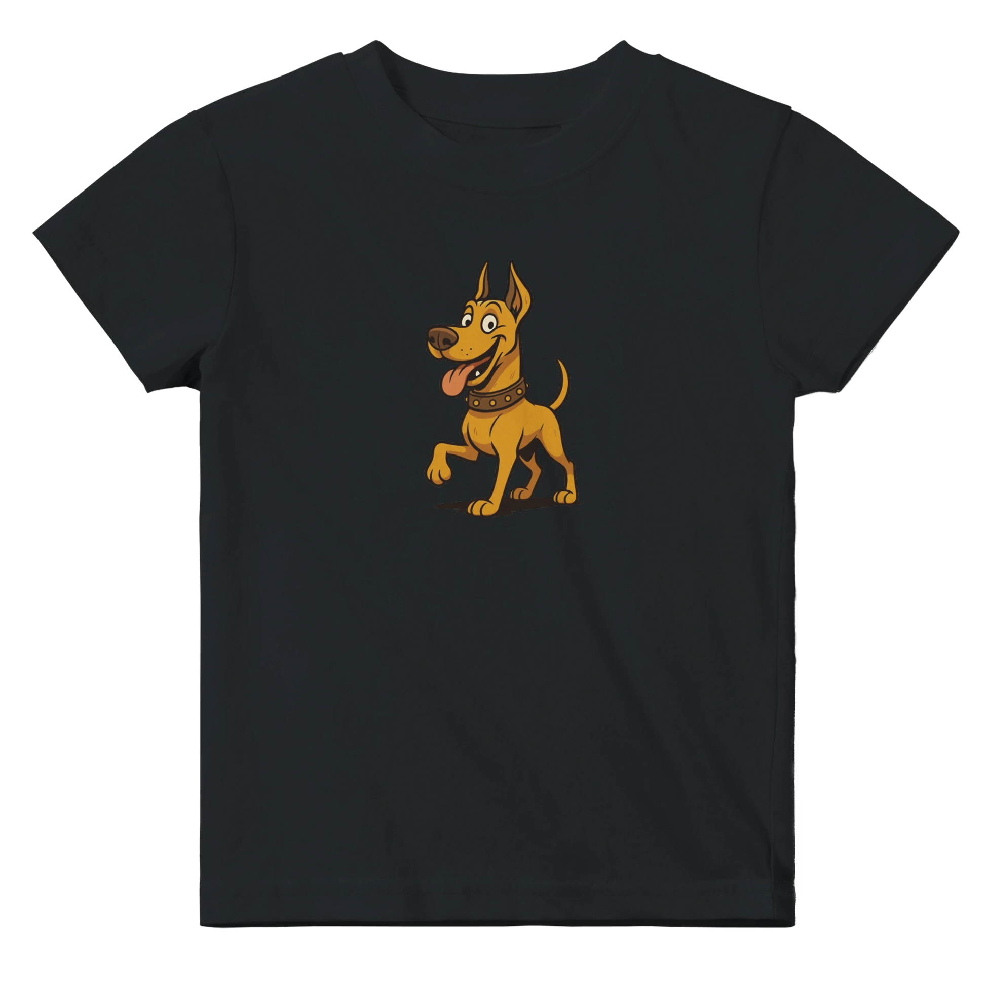 T-shirt bébé noir coton manches courtes Dobermann