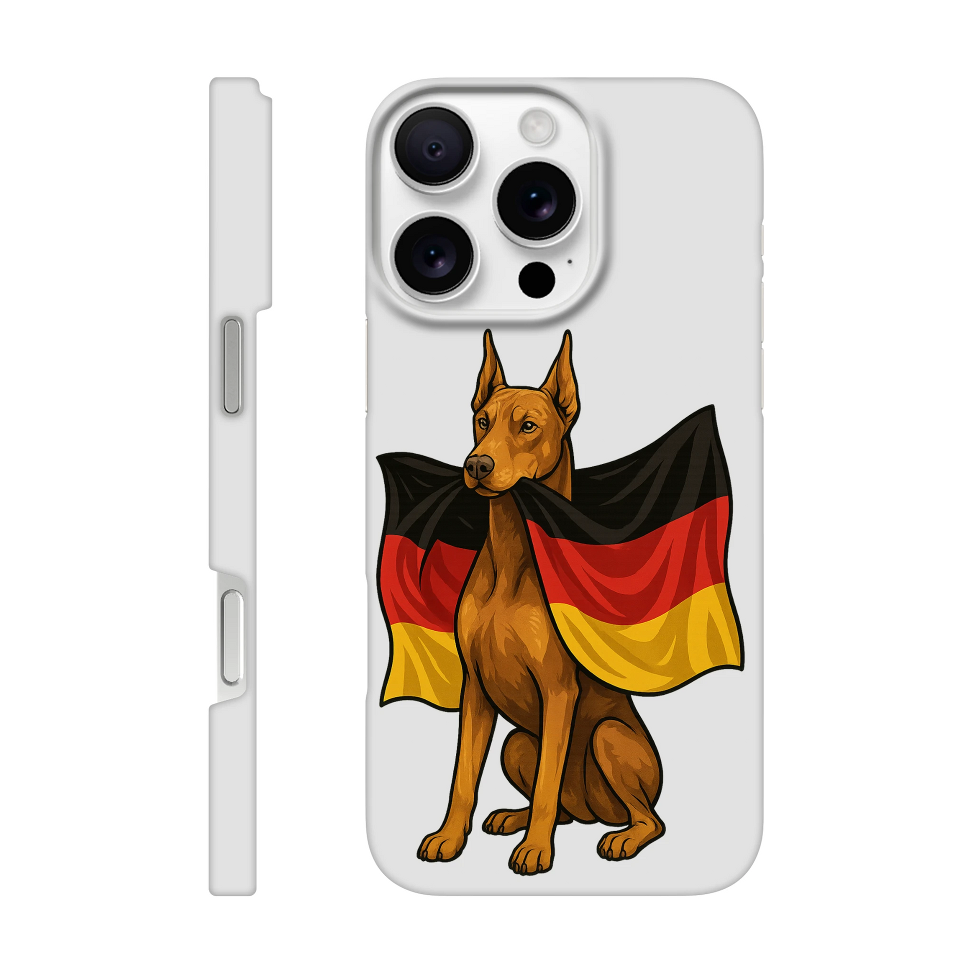 Coque de téléphone pour Iphone Dobermann et drapeau allemand MolossDesign