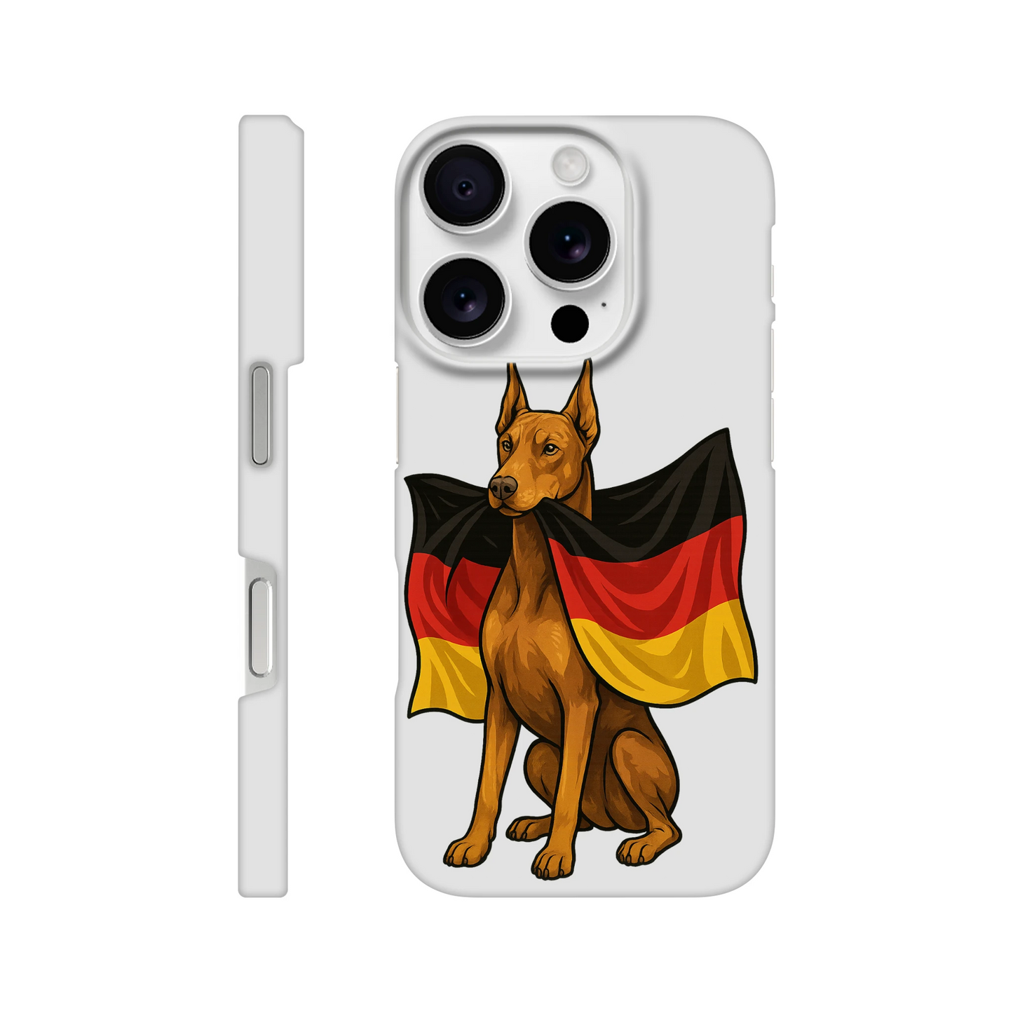 Coque de téléphone pour Iphone Dobermann et drapeau allemand MolossDesign