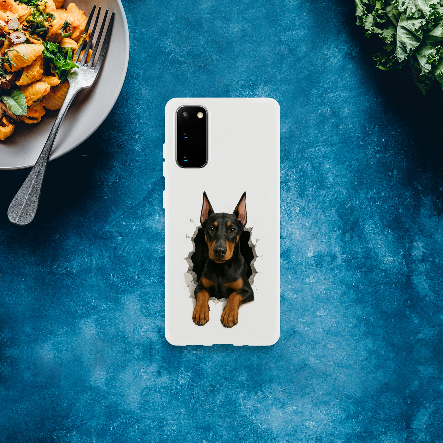 Coque pour Samsung Galaxy S Dobermann trou mur2