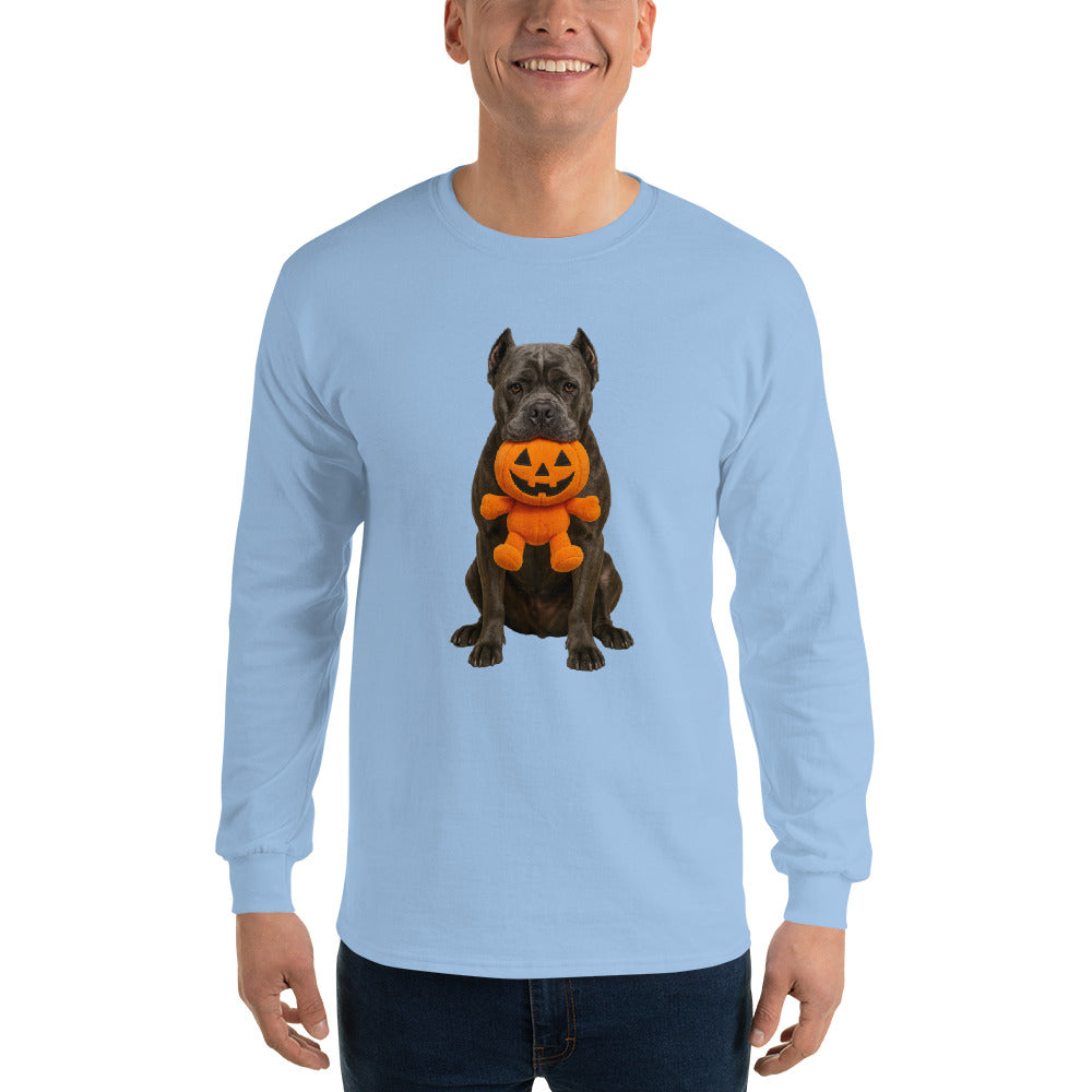 T-shirt adulte à manches longues bleu Cane Corso halloween1