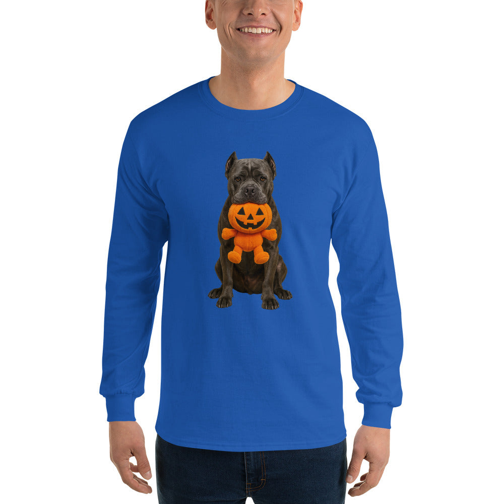 T-shirt adulte à manches longues bleu Cane Corso halloween1