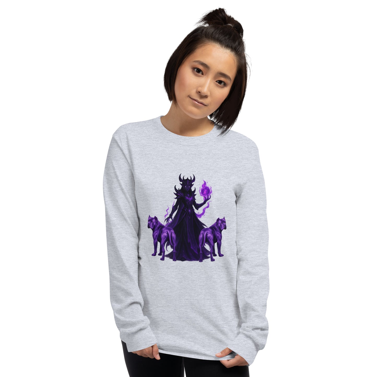 T-shirt à manches longues adulte unisexe gris Fantastique Cane Corso