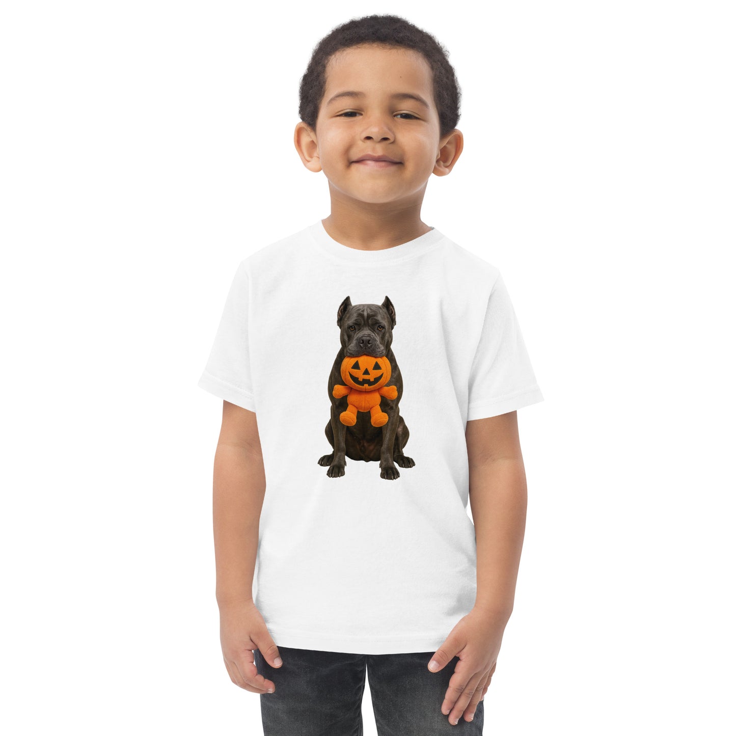 T-shirt en jersey enfant blanc Cane Corso Halloween