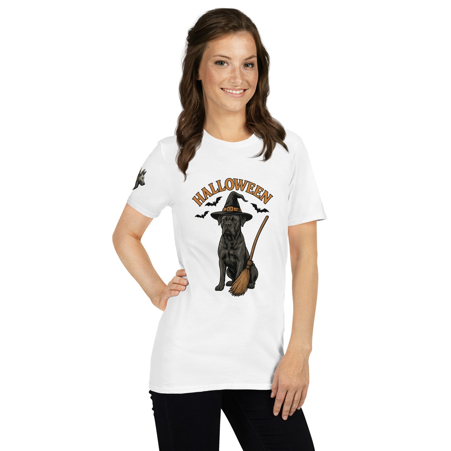 T-shirt Unisexe adulte unisexe blanc Cane Corso Halloween 4