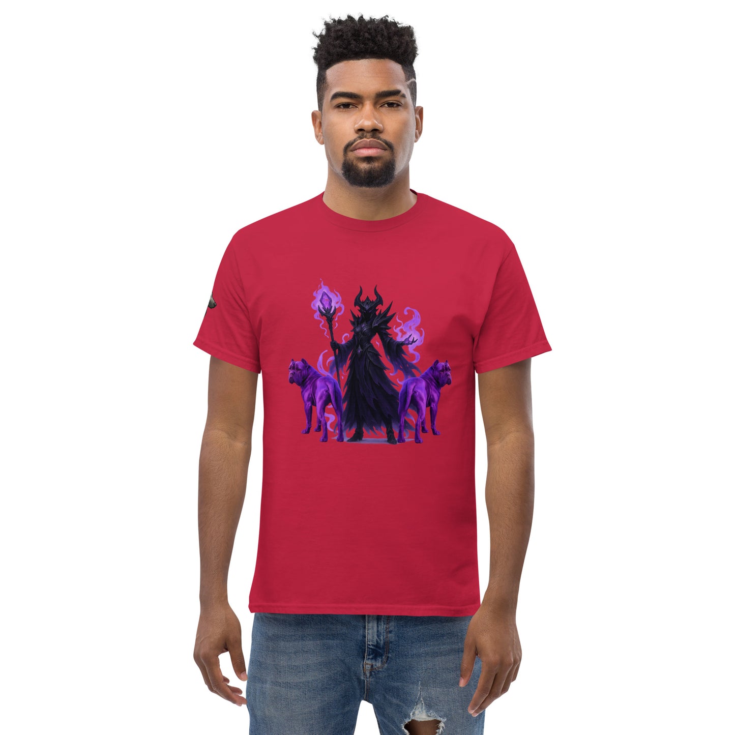 T-shirt classique adulte unisexe rouge fantastique Cane Corso
