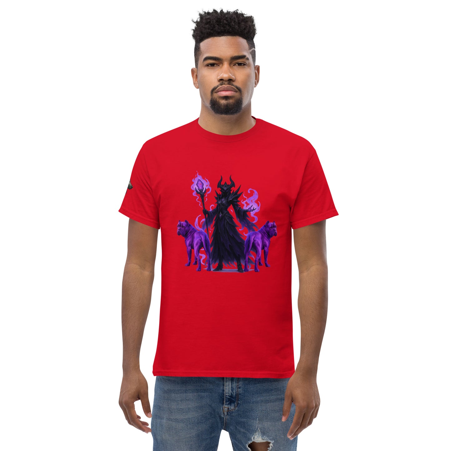 T-shirt classique adulte unisexe rouge fantastique Cane Corso