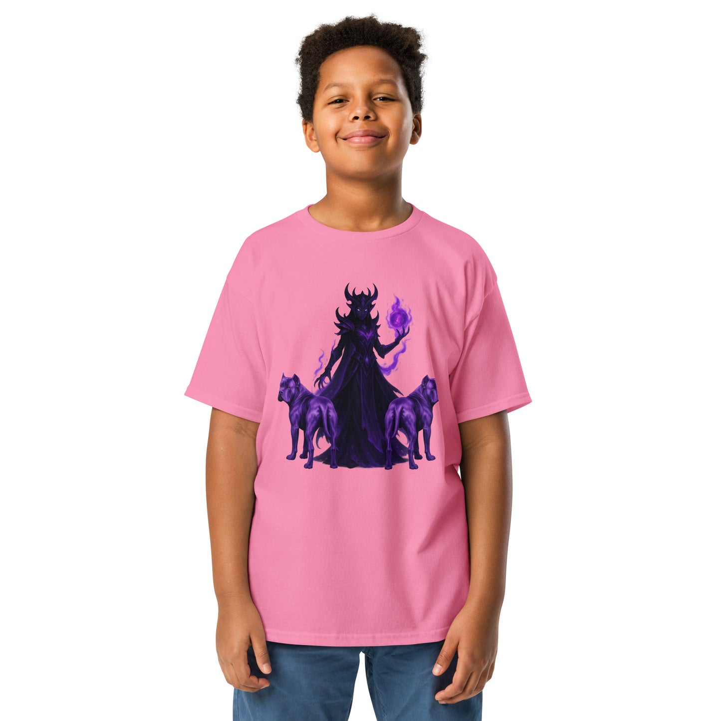 T-shirt classique enfant unisexe rose Fantastique Cane Corso