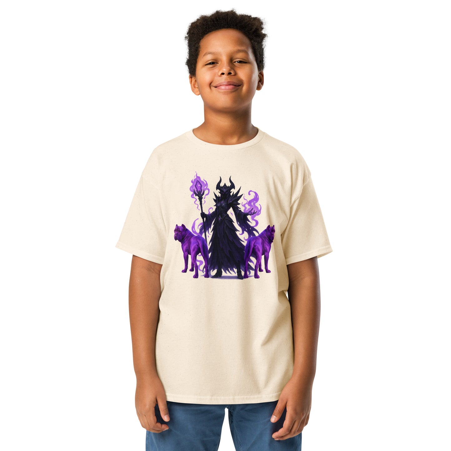 T-shirt classique enfant unisexe beige Fantastique Cane Corso