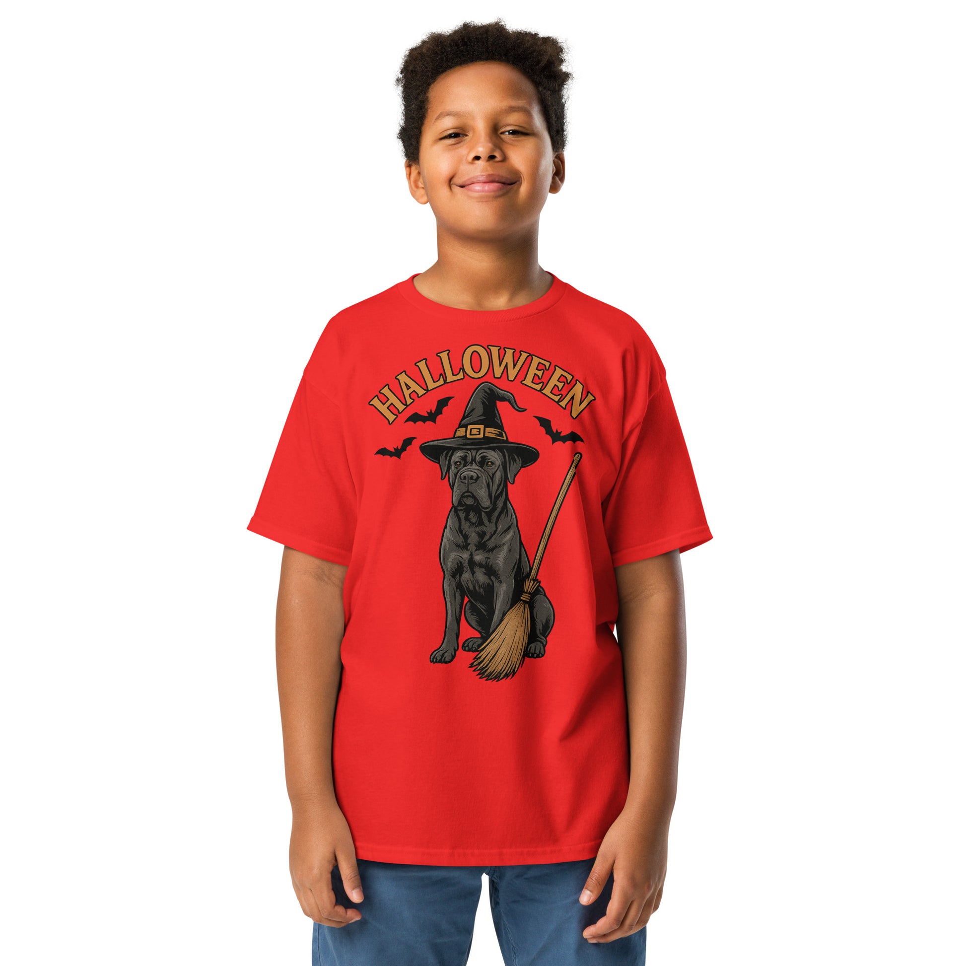 T-shirt classique enfant rouge Cane Corso Halloween