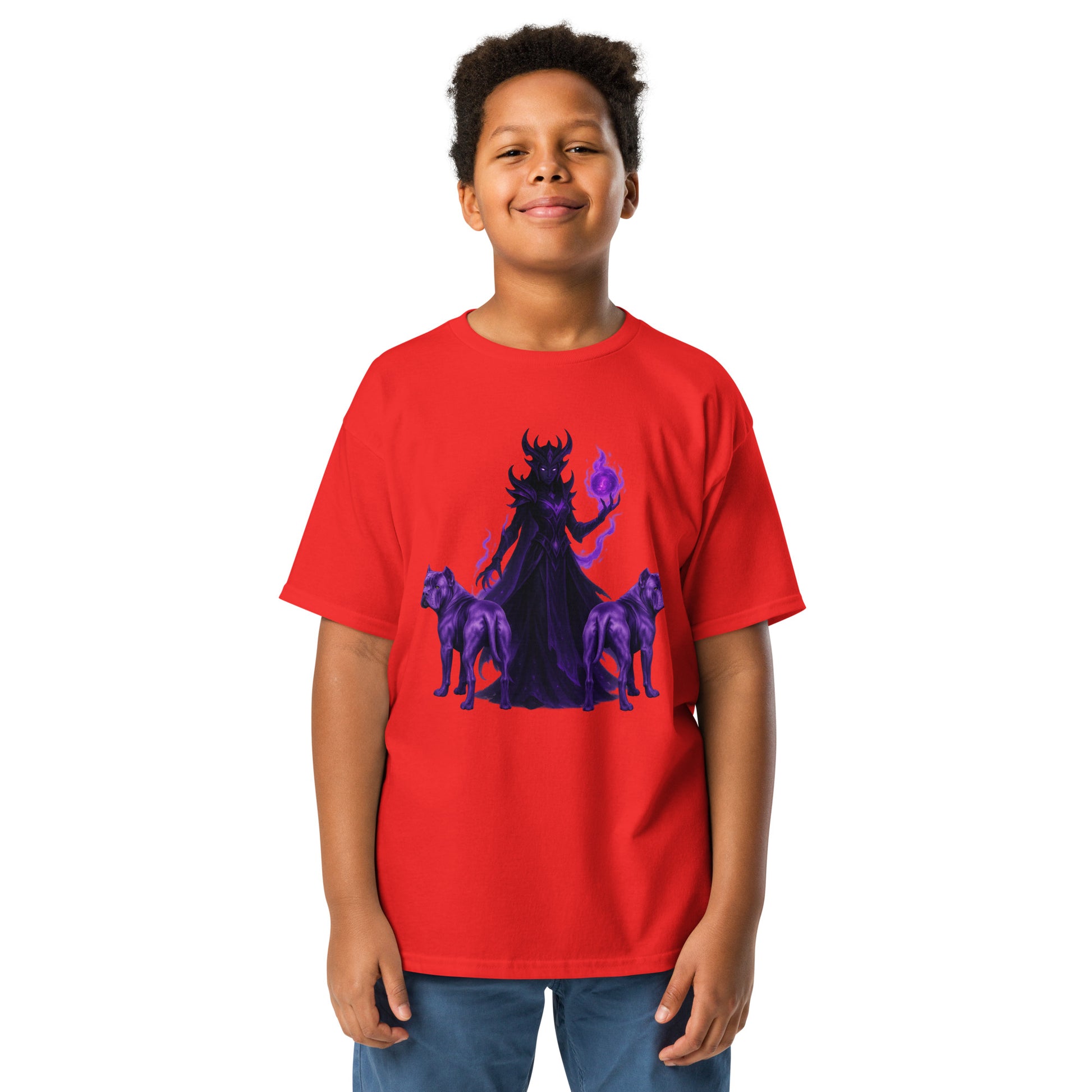 T-shirt classique enfant unisexe rouge Fantastique Cane Corso