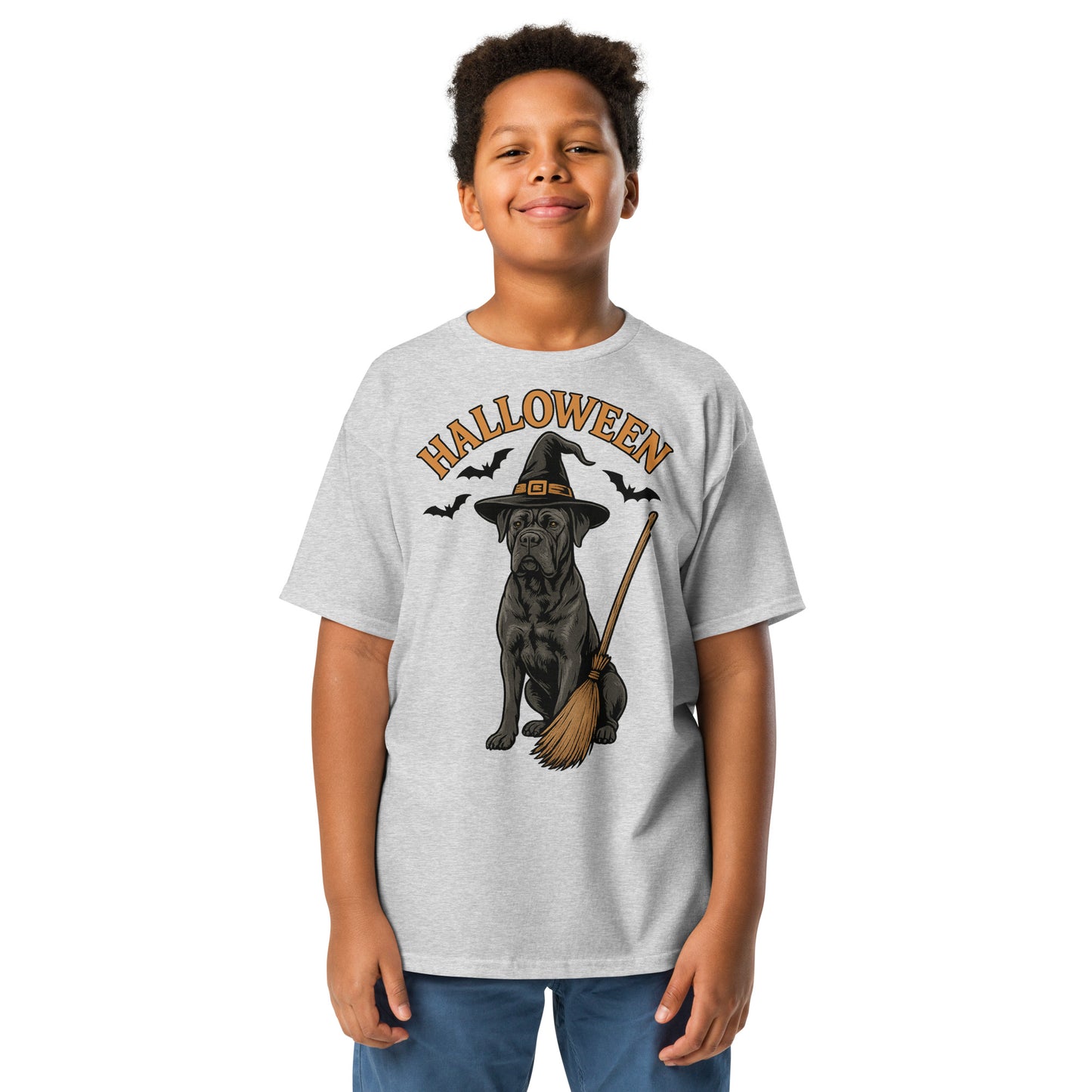 T-shirt classique enfant gris Cane Corso Halloween