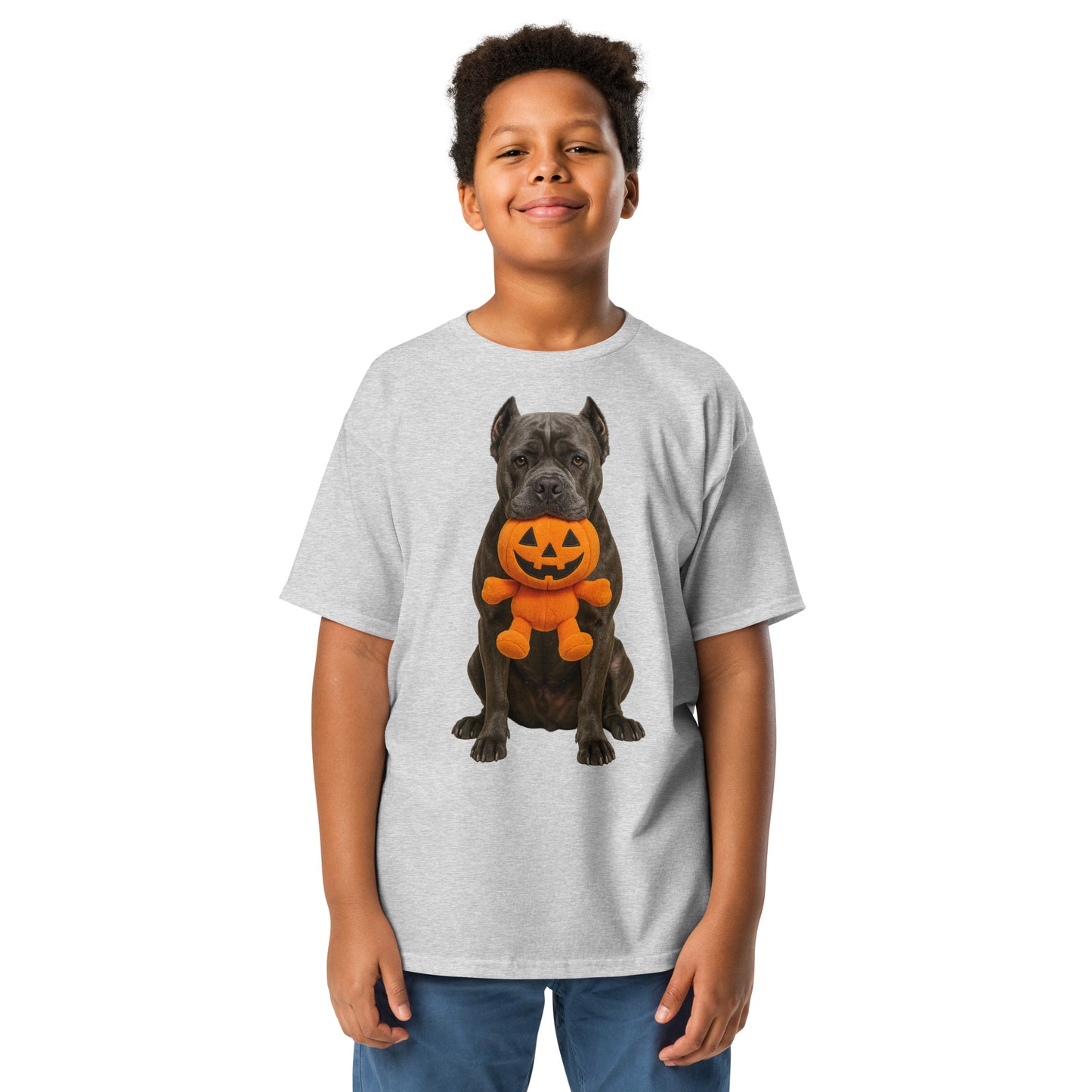 T-shirt classique enfant gris Cane Corso Halloween