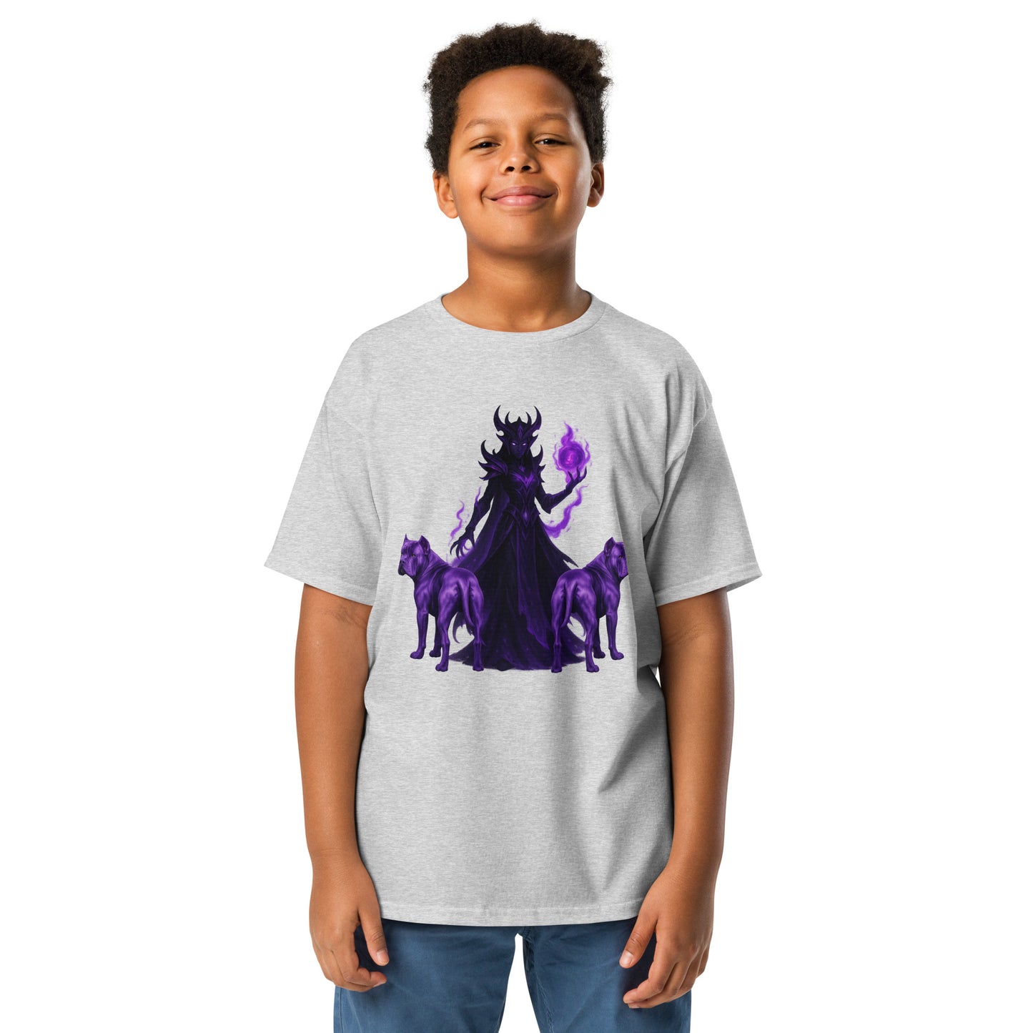 T-shirt classique enfant unisexe gris Fantastique Cane Corso