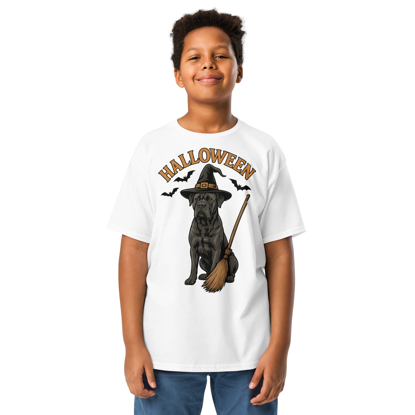 T-shirt classique enfant blanc Cane Corso Halloween