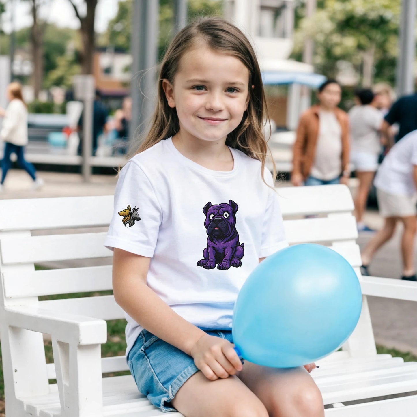 T-shirt enfant classique ras du cou Cane Corso humour 1  avec logo sur manche droite MolossDesign