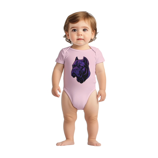 Body bébé rose coton manches courtes Cane Corso
