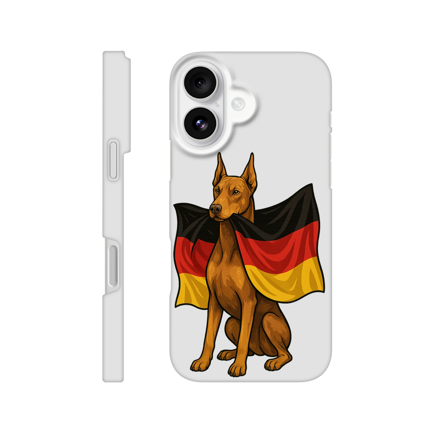 Coque de téléphone pour Iphone Dobermann et drapeau allemand MolossDesign