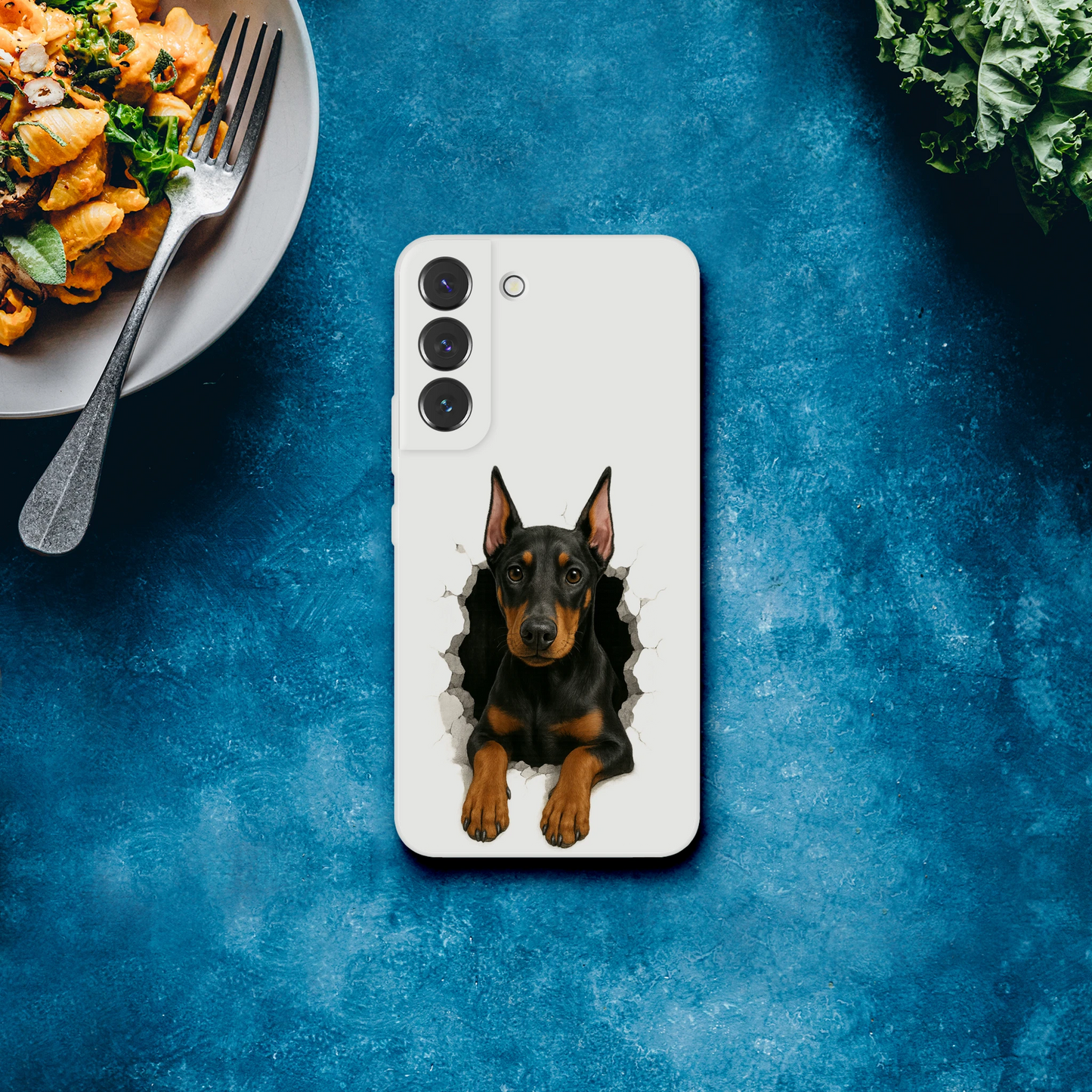 Coque pour Samsung Galaxy S Dobermann trou mur2