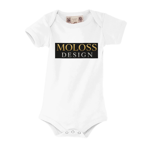 Body bébé blanc coton bio manches courtes MolossDesign