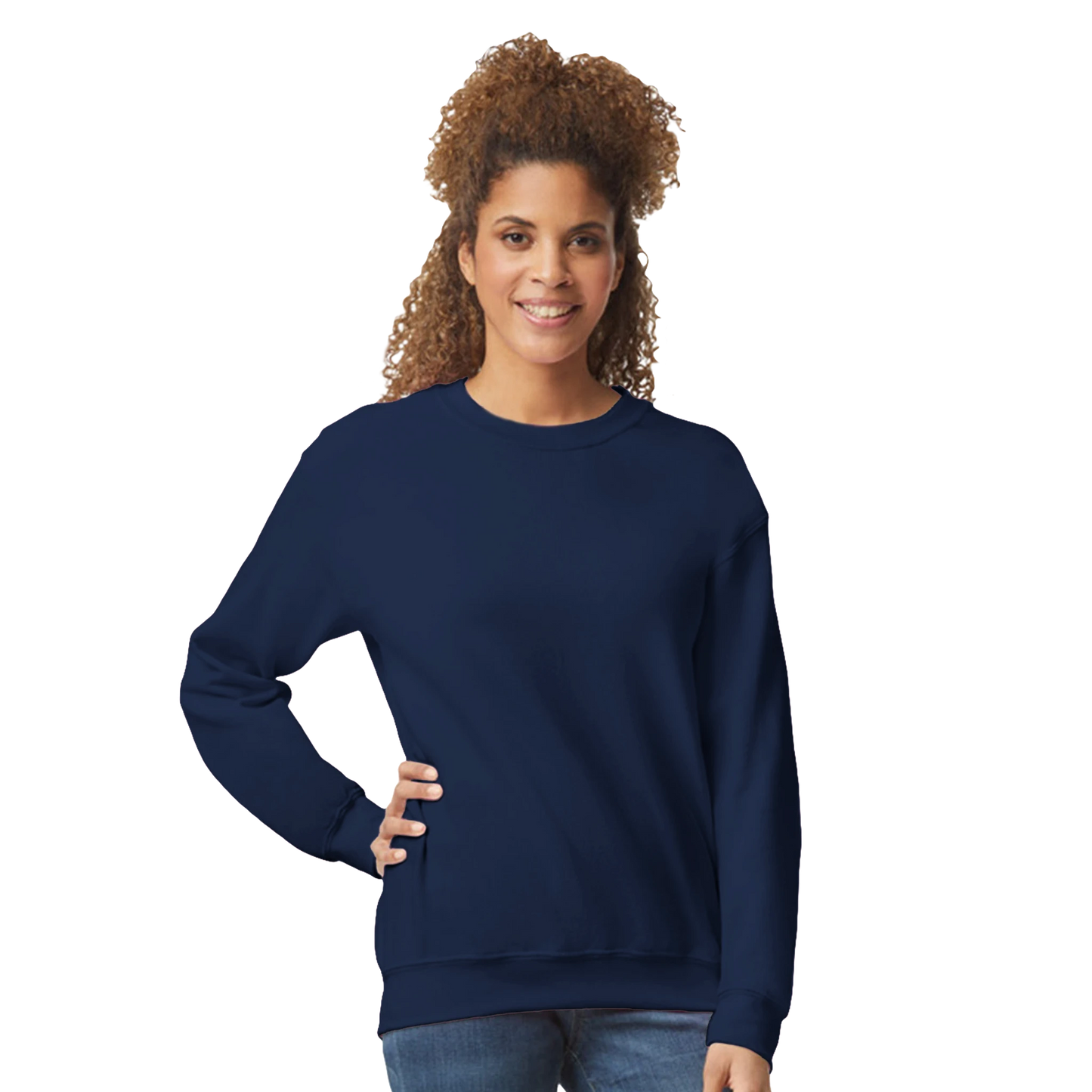 Marque MolossDesign | Sweat-shirt adulte unisexe uni ras du cou avec logo sur le dos MolossDesign