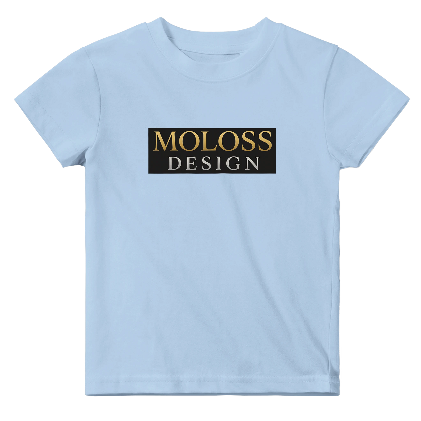 T-shirt bébé bleu ciel coton manches courtes MolossDesign