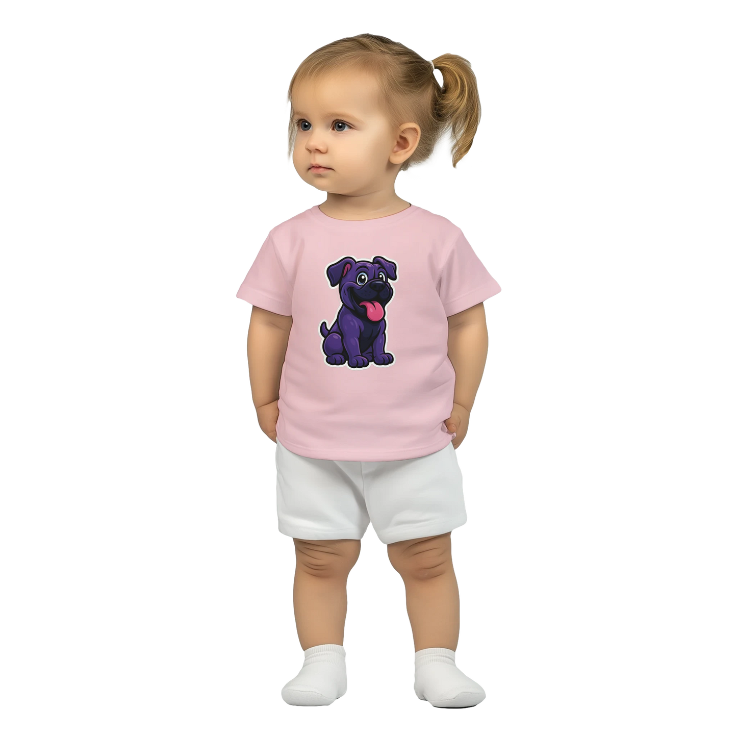 T-shirt bébé rose coton manches courtes Cane Corso
