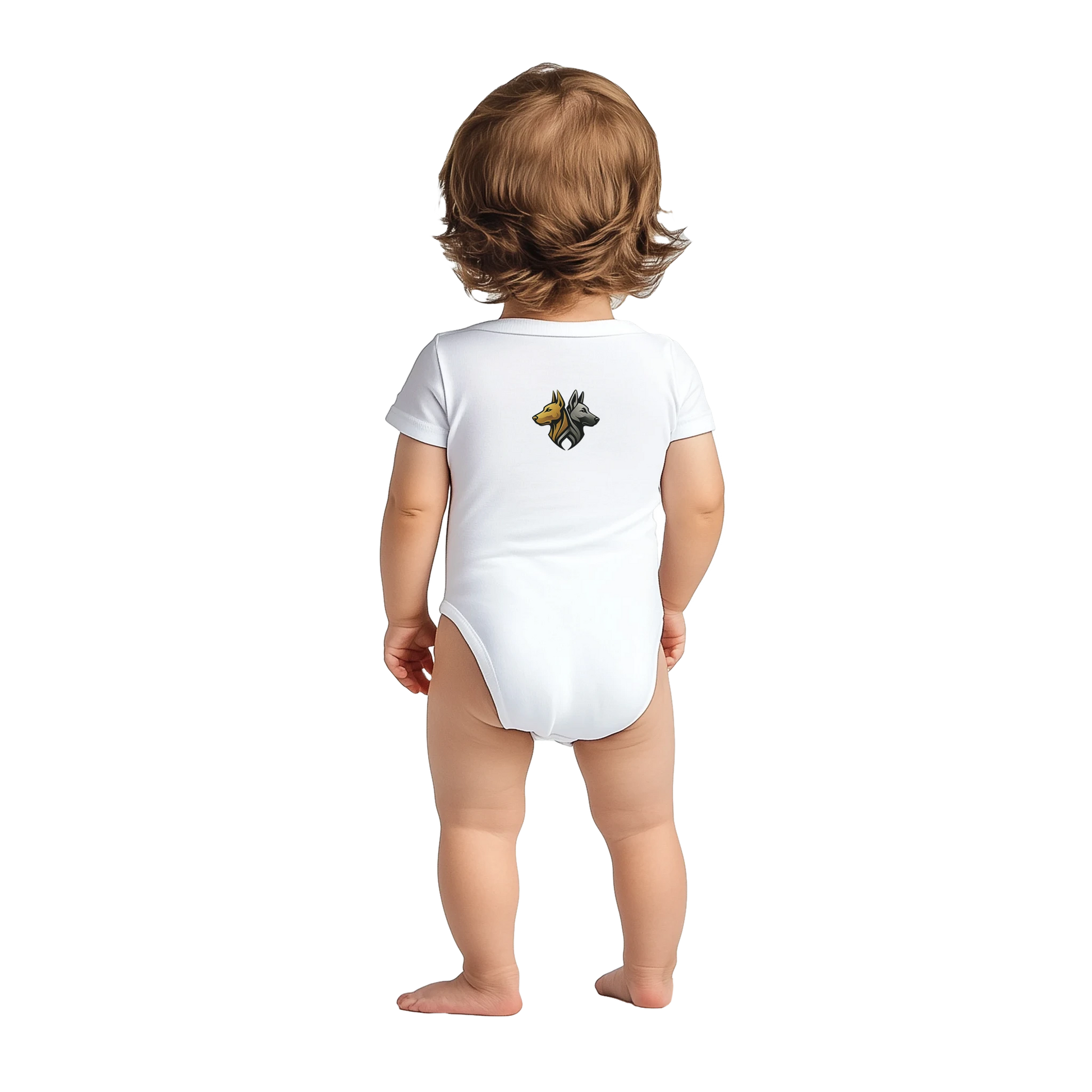 Body bébé blanc coton manches courtes Cane Corso logo MolossDesign
