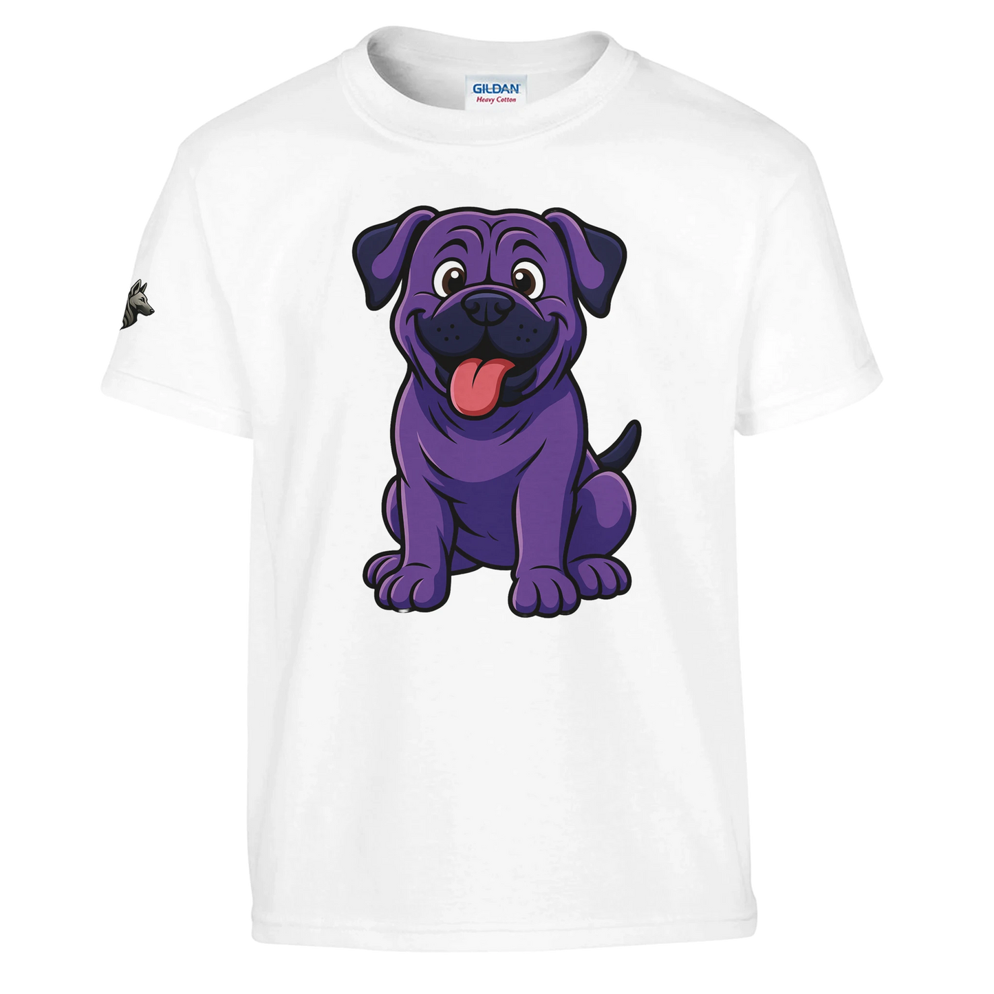T-shirt enfant unisexe classique ras du cou blanc Cane Corso humour