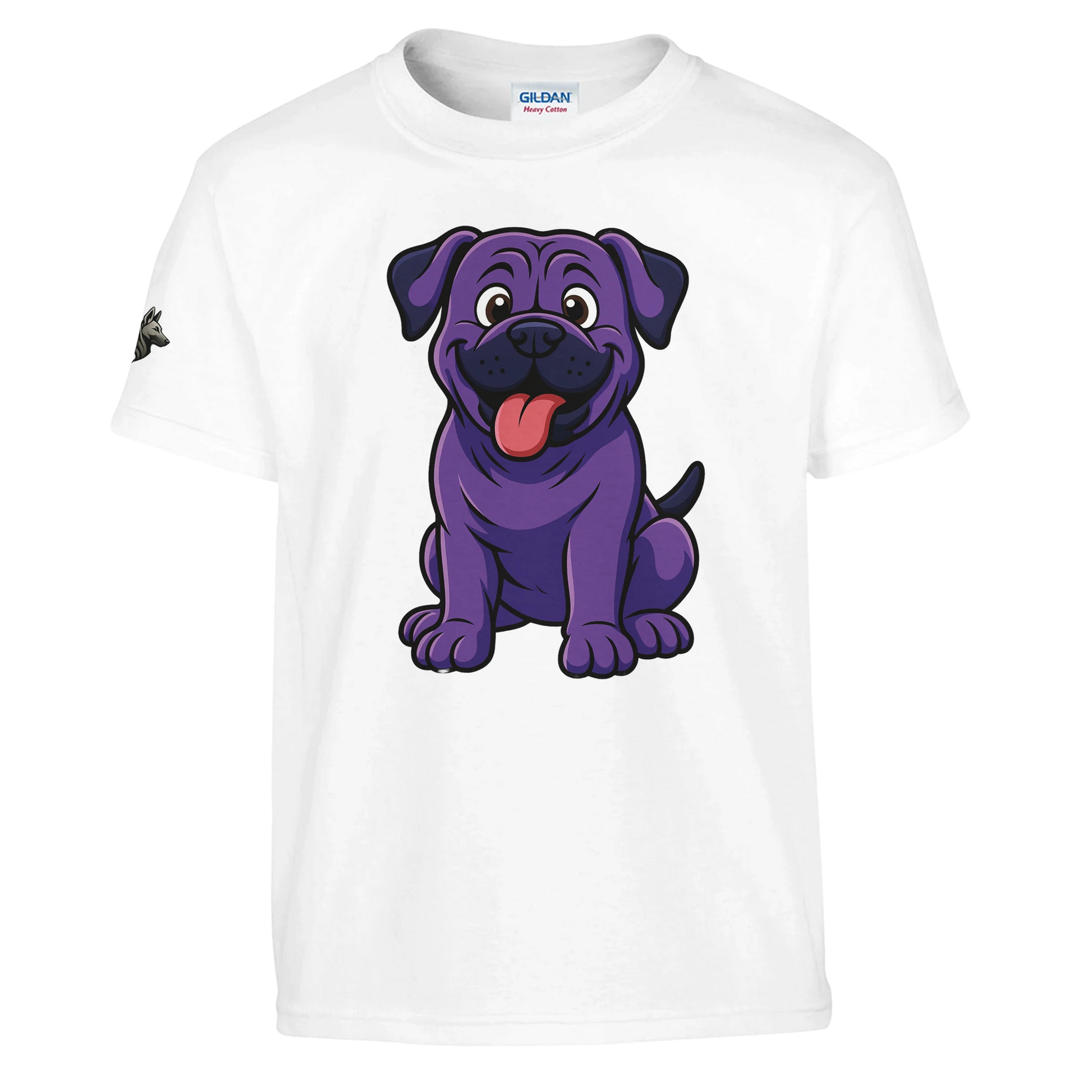 T-shirt enfant unisexe classique ras du cou blanc Cane Corso humour
