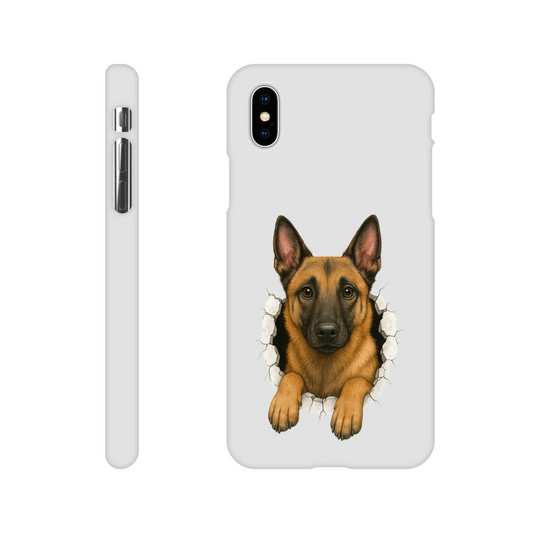 Coque de téléphone pour Iphone Malinois trou mur2
