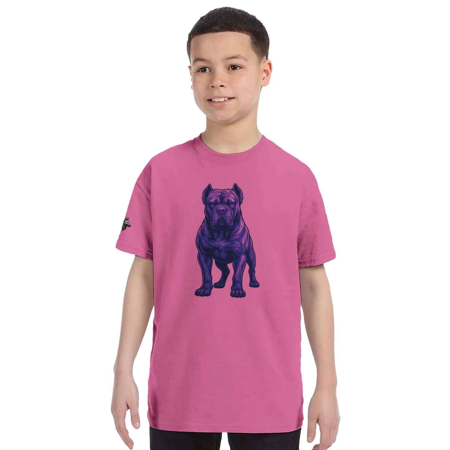 T-shirt enfant unisexe classique ras du cou rose Cane Corso