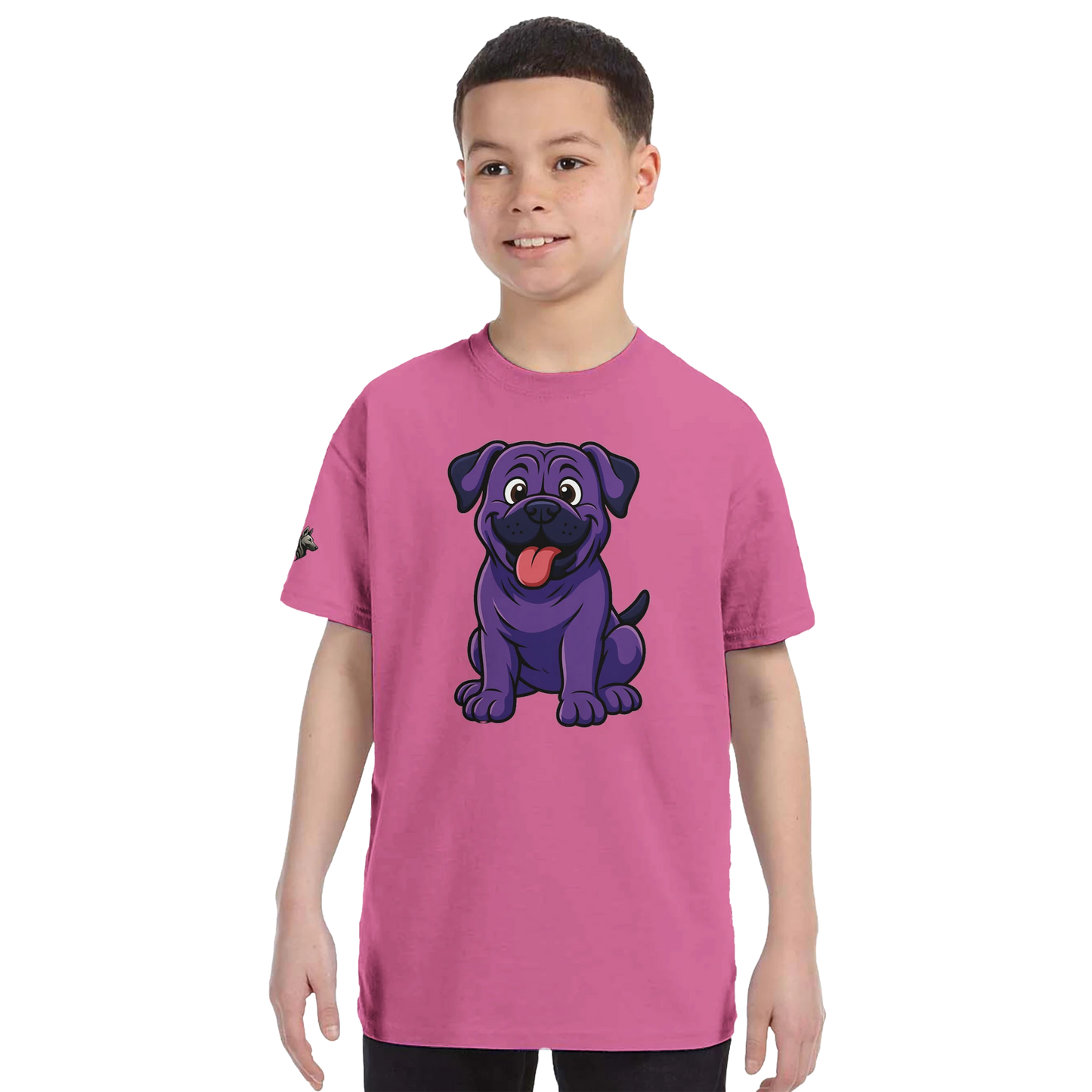 T-shirt enfant unisexe classique ras du cou rose Cane Corso humour
