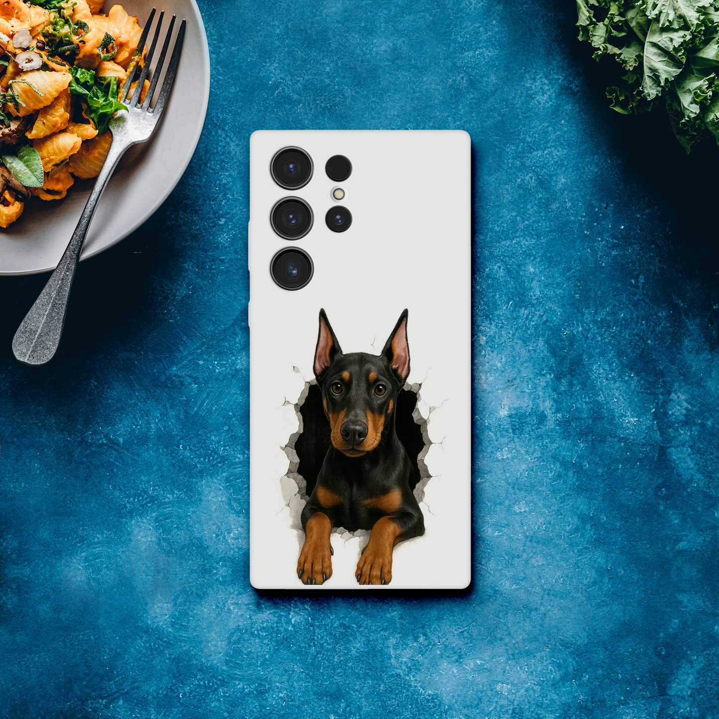 Coque pour Samsung Galaxy S Dobermann trou mur2