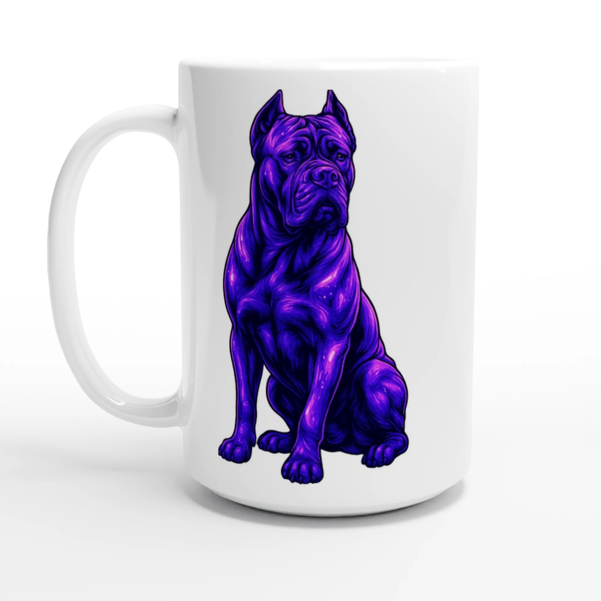 Mug en céramique blanche de 443 ml (15 oz) Cane Corso