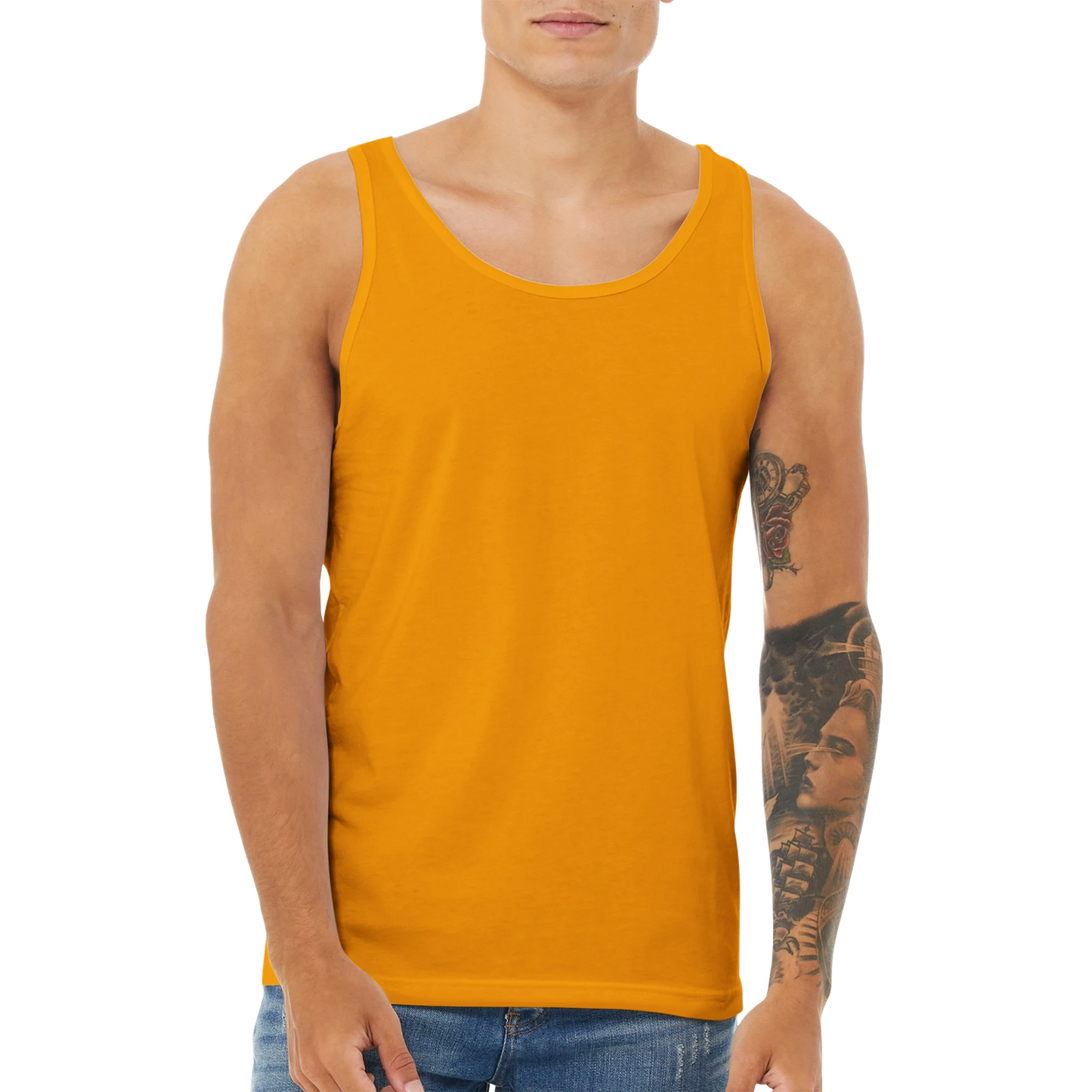 Débardeur unisexe premium uni avec logo sur le dos MolossDesign