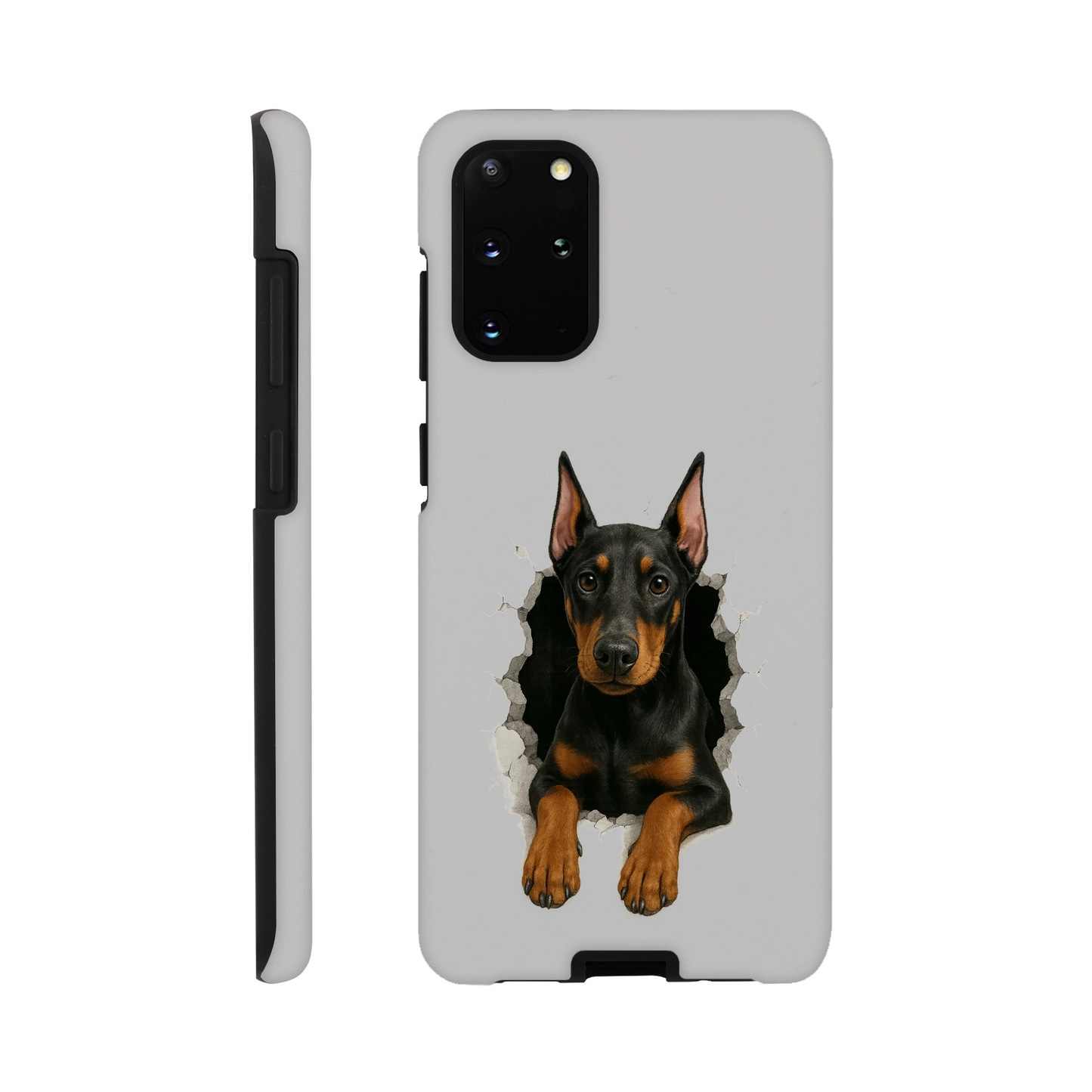 Coque résistante pour Samsung Galaxy S Dobermann trou mur