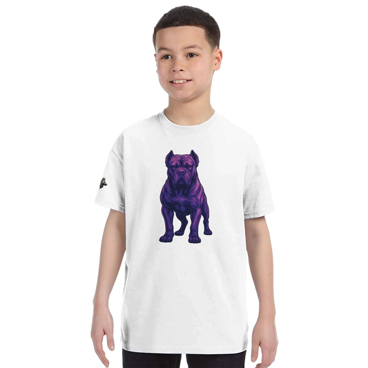T-shirt enfant unisexe classique ras du cou blanc Cane Corso