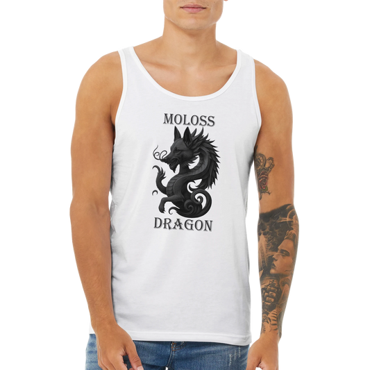 Débardeur adulte unisexe premium blanc Moloss Dragon Malinois