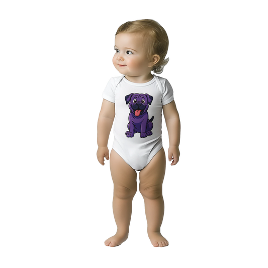 Body bébé blanc coton manches courtes Cane Corso