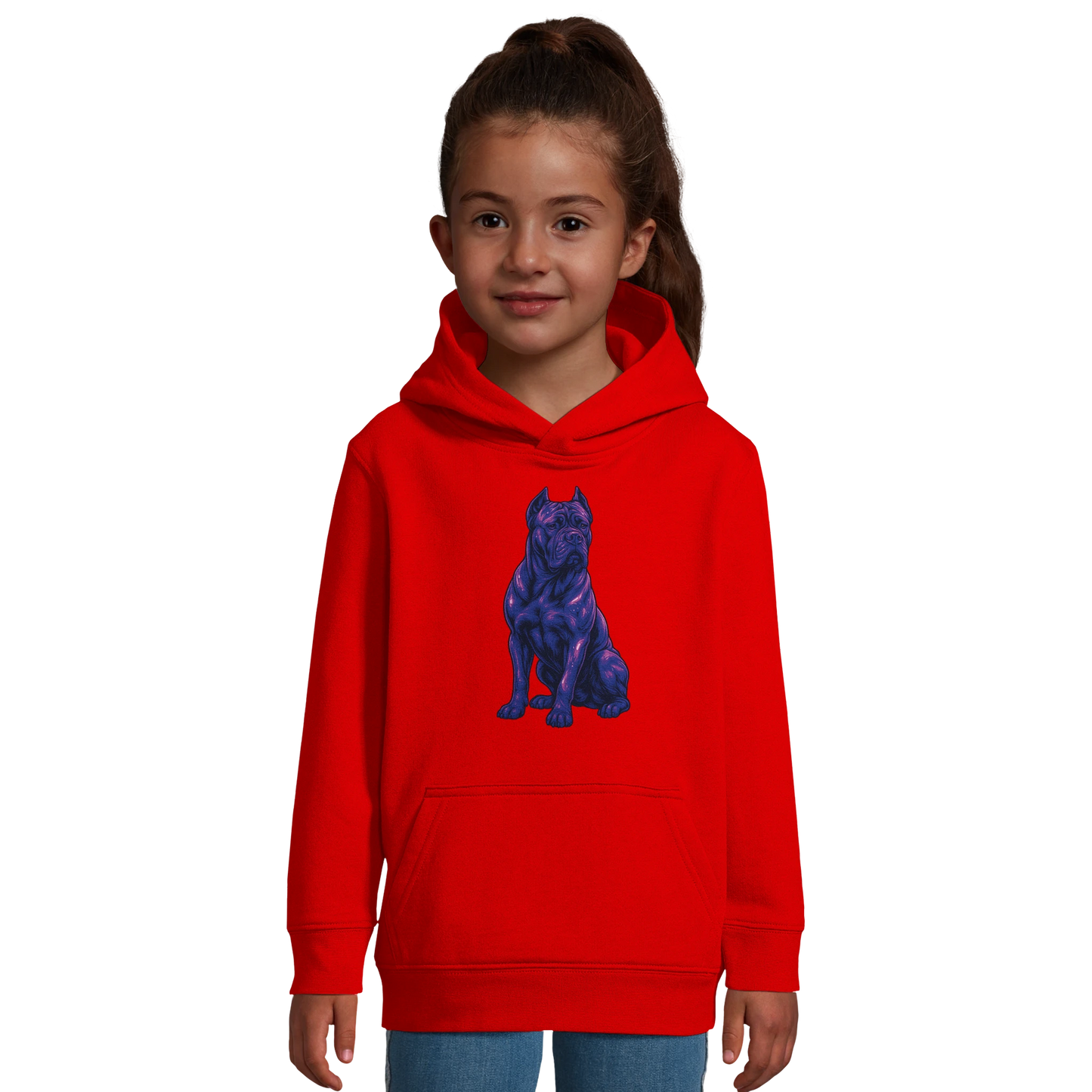 Sweat-shirt enfant mélange recyclé Cane Corso 2 avec logo sur le dos MolossDesign