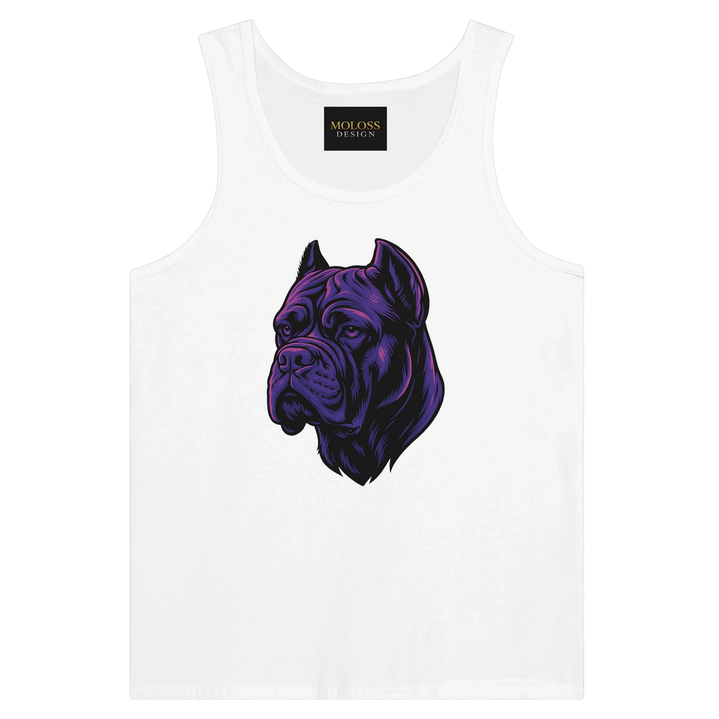 Débardeur adulte unisexe premium blanc tête Cane Corso