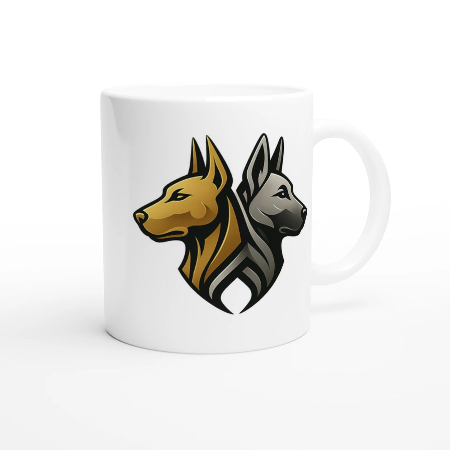 Mug en céramique blanche de 325 ml (11 oz) Cane Corso logo MolossDesign